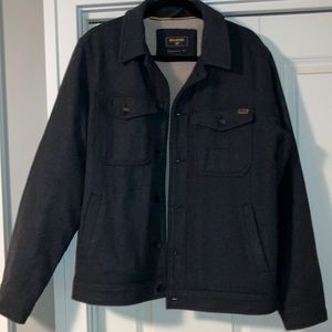 Men’s charcoal gray, size large. wool Billabong button up jacket. Fleece lined.